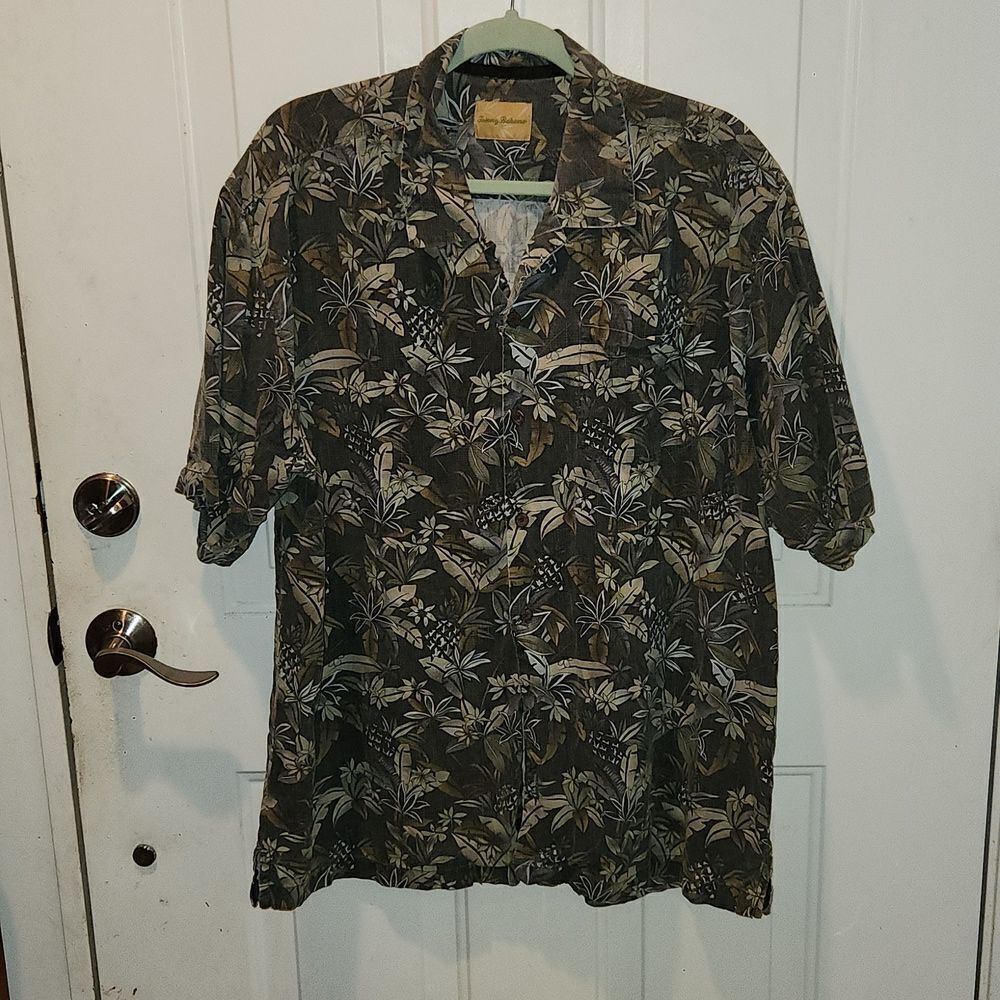 Tommy Bahama Silk Cotton Aloha Hawaiian Shirt XL